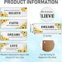 4 Pieces Inspirational Wall Decor, Nspirational Quotes Wall Decor, Farmhouse Rustic Home Decor, Wall Decorations For Bathroom Living Room Bathroom Basement -22