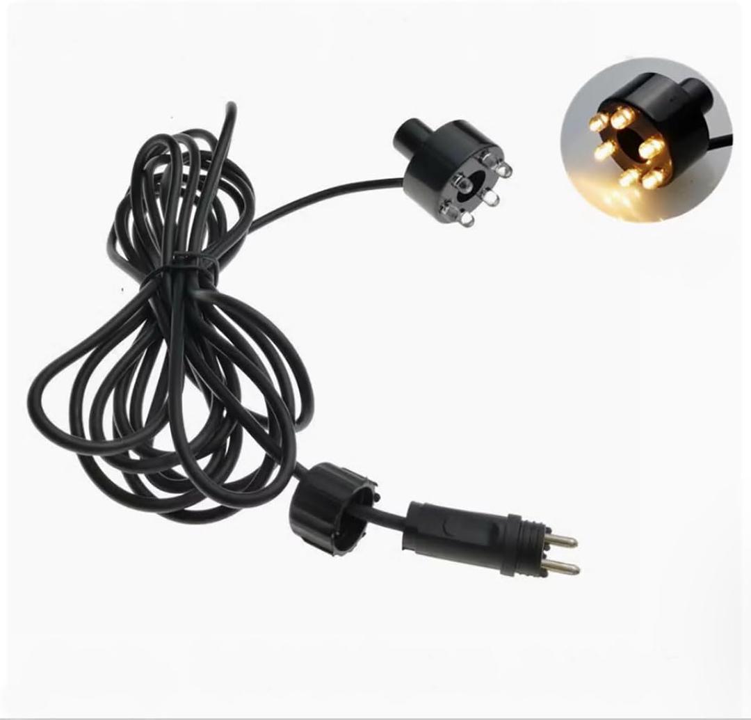 6 LED Underwater Lights12V Aquarium Waterfall Night-Lights Garden Spotlight Lamp Swimming Pool Fountains Pond (Warm White)