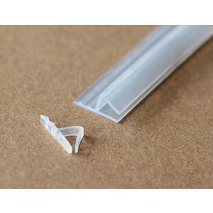 Shower Door Side Seal Strip - 120 - (Feet) Soft Silicone Frameless Door Side Seal Sweep to Stop Shower Leaks and Create a Water Barrier H-Type 1/4 inch