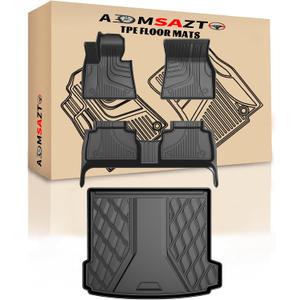 X6 Floor Mats & Cargo Liners Compatible with 2020-2025 2026 BMW X6 | AOMSAZTO All Weather Floor Mats for X6 Accessories Anti Skid Floor Liners Trunk Mat