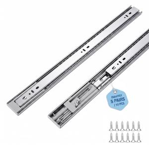 Molvyan 20 Inch Soft Close Drawer Slides, 10 Pairs