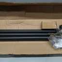Heavy Duty Curtain Rods,1 1/4" Large Diameter Premium Nonadjustable Curtain Rod,144in/12ft Custom Window Treatment Rods with Durable Aluminum Brackets and End Caps,Black Finish