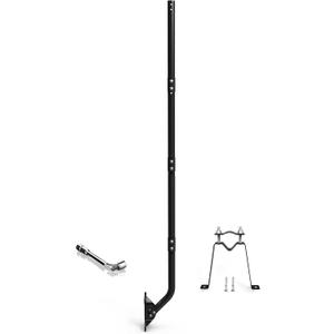 PIBIDI Adjustable Antenna Mounting Pole  Outdoor Wall or Eave Mount for TV Antenna & Weather Station, Heavy Duty Weatherproof Steel Bracket, 1-1/4" Dia Pole, 66" Arm (Length 5' 6")
