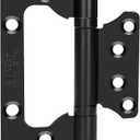 Golden warm 6 Pack Non Mortise Hinges for Interior Doors 4 inch x 3 inch Heavy-Duty Black Gate Hinges 3mm Thickness - Stainless Steel Door Hardware with Matte Black Coating