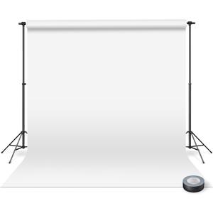 Denny Mfg - Seamless Paper Backdrop for Photoshoot with Free Gaffer Tape – True White Photography Paper Roll Background with Matte Finish for Studio, Video & Content Creation – (86 in x 36 ft)
