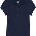 The Children's Place baby-girls And Toddler Short Sleeve Ruffle Pique Polo (Black, XXXL)