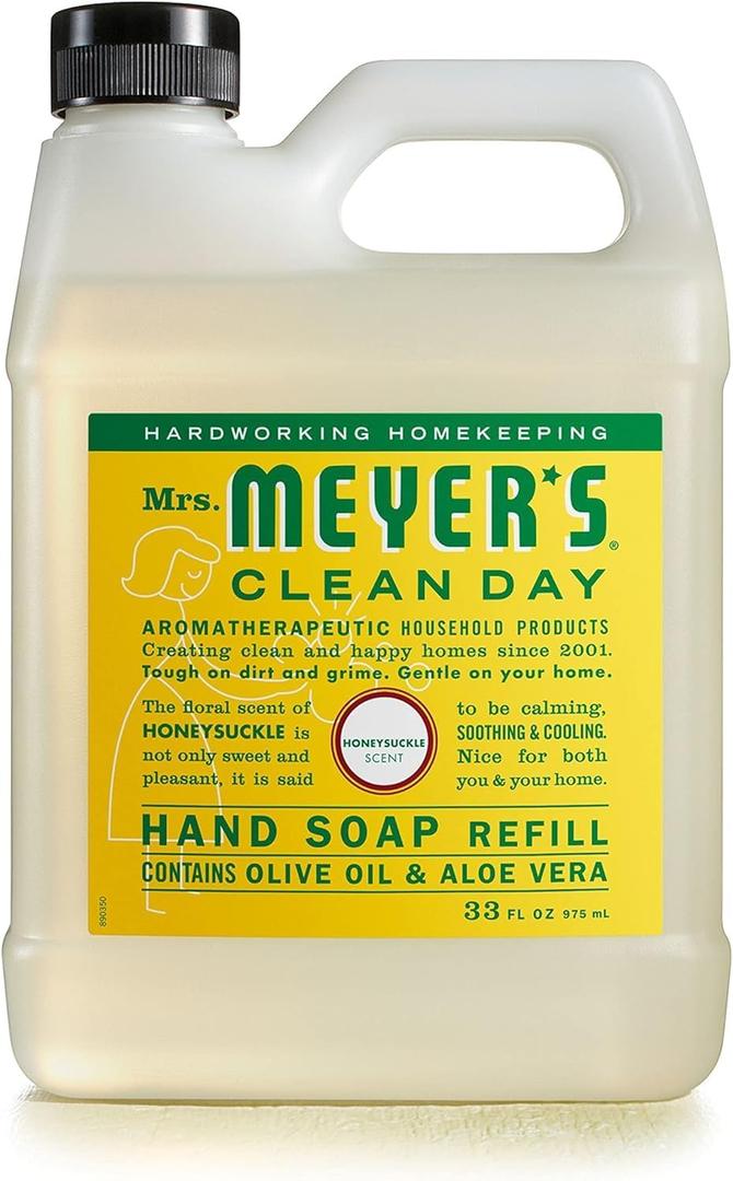 MRS. MEYER'S CLEAN DAY Liquid Hand Soap Refill, Honeysuckle, 33 Oz