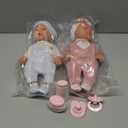 12 inches Realistic Twins Baby Doll with Clothes and Pacifiers, Boy and Girl Baby Dolls Toy Set for Toddler Girls 36 Months and Up