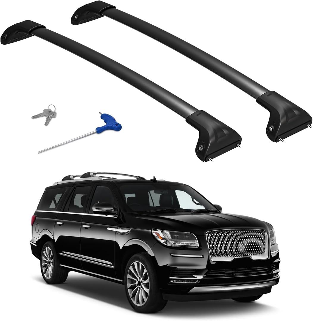 300lbs Roof Rack Cross Bars Compatible with Ford Expedition/Max 2018-2026 & Lincoln Navigator 2018-2024, Aluminum Roof Rails Crossbars Cargo Carrier Luggage (not for 2025 2026 Navigator)