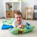 Wildkin Kids Original Nap Mat Cozy Kids Sleep Mat with Pillow, Ideal for School & Travel - Wild Animals