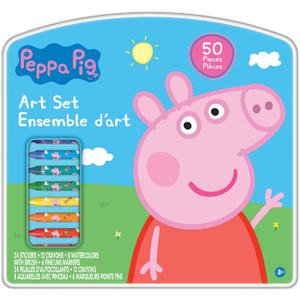 Leap Year Peppa Art Case for Kids, Travel Art Set, Gift for Kids Ages 3+, Includes Markers, Crayons, Stickers, and Watercolors