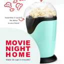 Hot Air Popcorn Maker, 10-Cup Electric Pop Corn Popper machine with Measuring Cup & Butter Melter, Fast Popping & Oil-Free, BPA-Free kitchen appliances for Home Movie Nights & Parties - Aqua
