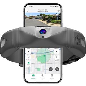 GPS Wireless Dog Fence with 2K Camera & Voice Training & GPS Tracker, Dog Collar with App Waterproof Rechargeable Adjustable for Large Medium Dogs