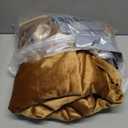 PRIMROSE Golden Velvet Curtains 84 inch Long for Living Room,Set of 2 Panels Blackout Rod Pocket Back Tab Window Treatment Room Darkening Heavy Decorative Curtains Drapes for Bedroom