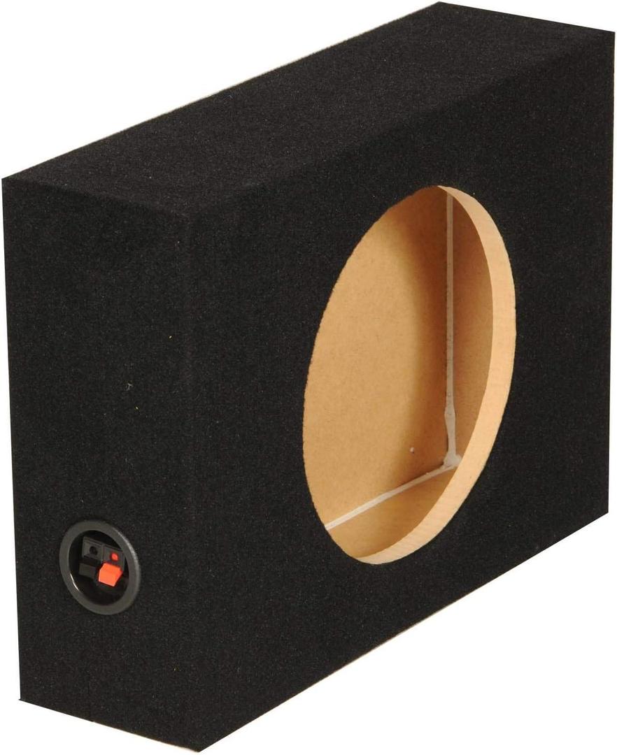 Q-Power Shallow Single 12" Sealed Truck Subwoofer Sub Box | 18.25 x 13.25 x 5.25