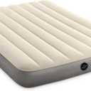 Intex 64102E Dura-Beam Standard Single-High Air Mattress: Fiber-Tech  Full Size  10in Bed Height  600lb Weight Capacity  Pump Sold Separately
