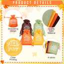 SATINIOR 36 Pcs Friendsgiving Satin Gift Bags Happy Friendsgiving Party Favors Thanksgiving Goodie Treat Candy Gift Bags with Drawstring for Thanksgiving Fall Friends Party Supplies, 5.1 x 7.1 Inch