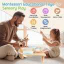 Kids Drum Set Montessori Musical Instruments for Toddlers 1-3, Wooden Baby Drum Kit with Xylophone, Preschool Music Toys for Early Learning, Educational Birthday Gift for Boys Girls (Multicolored)