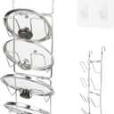 Tsnamay 22.75" The-Cabinet Pot Lid Organizer,Silver Cantilever Racking 304 Stainless Steel Pot Cover Support 4 Tier Pot Lids Holders