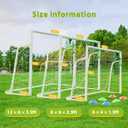 Soccer Goal 6'W×4'H Soccer Goals for Backyard, 2"Diameter Steel Soccer Goal for Kids and Adults Large soccer goal Powder Coated Galvanized Steel Post With Soccer Target Net for Training