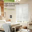 No Tools No Drill 1" Cordless Mini Blinds, Horizontal Light Filtering Blind, Vinyl Blinds for Indoor Windows 21.5" W x 36" H, White.