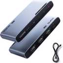 llano HDMI 2.1 Splitter 1 in 2 Out, 8K@60Hz 4K@120Hz/240Hz, SST & Mirror Mode Only (No Extend), HDCP 2.3, HDR10, Dolby Vision, for PS5, Xbox, Apple TV, Laptop, Aluminum Case