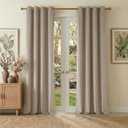 NICETOWN Khaki 100% Blackout Velvet Curtains 84 inch Long 52 Wide, Sound Dampening Room Darkening Luxury Elegant Window Treatment Drapes for Baby Room, Set of 2