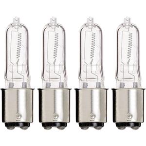 KOR Q100CL/DC - 120-Volt - Halogen JD Type T4 - BA15D - DC Bayonet Base - 100-Watt - Clear Light Bulbs (4 Pack)