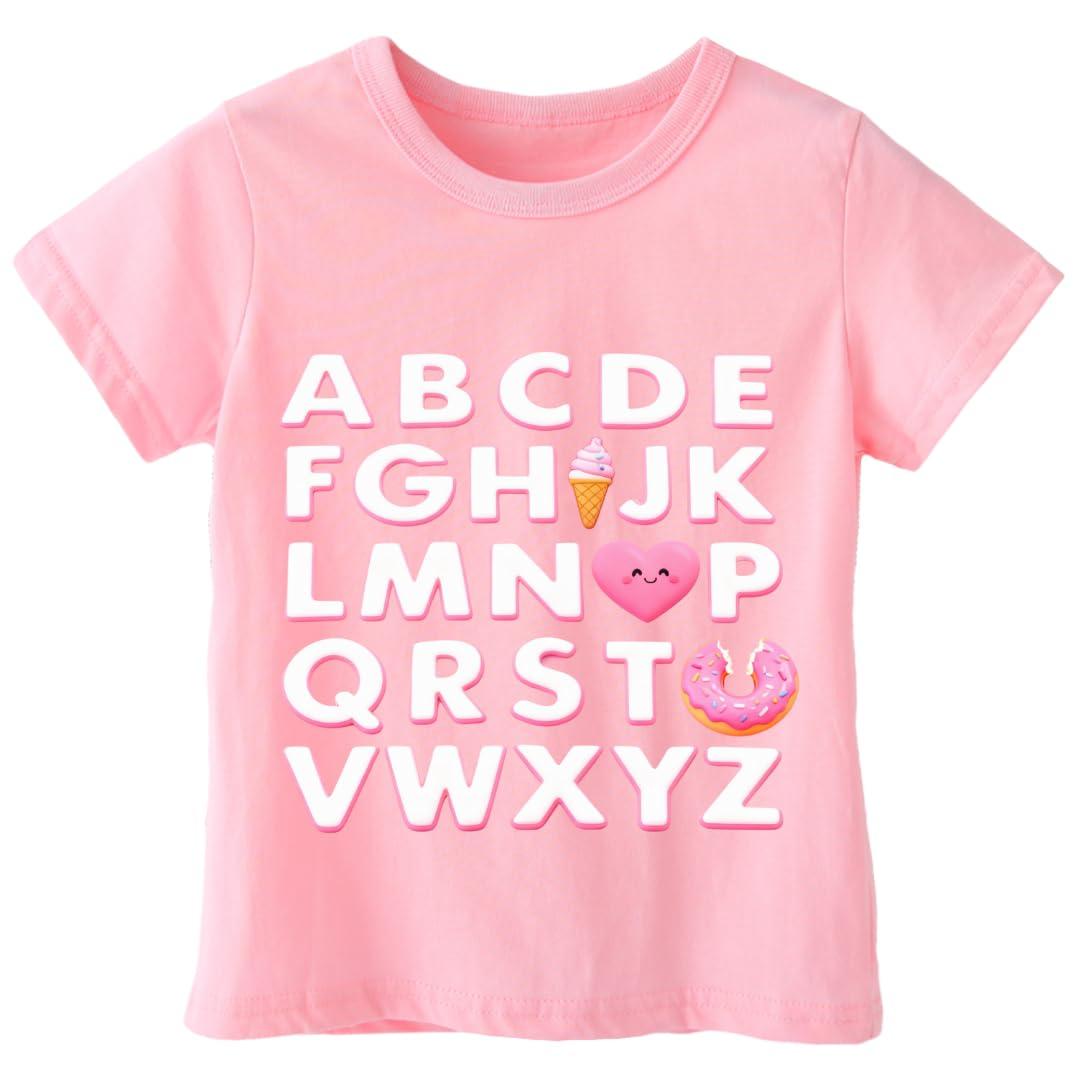 Girls Valentines Day Shirt Toddler Boys Valentine's Shirts for Kids, 2-35T, Short-Sleeve,Love Graphic  (3-4T, I Love U)