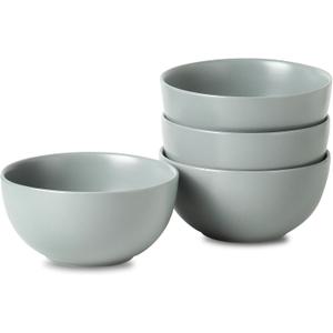 Cereal Bowls Set of 4, 24 oz Bowls for Kitchen, Ceramic Bowls for Salad, Fruit, Breakfast, Dessert, Stoneware Soup Bowls, Dishwasher & Microwave Safe, Pebble Gray