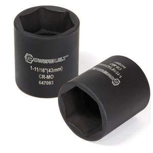 Powerbuilt 1/2 Inch Drive 1-11/16 Inch Dodge Spindle Nut Socket - 647093