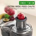 Juicer Machine, 500W Centrifugal Juicer Extractor with 3 Speed & Wide Mouth 3 Feed Chute for Fruit Vegetable, High Yield Juicer Included Cleaning Brush for Easy to Clean
