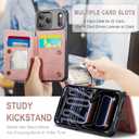 Vinich for iPhone 17 Pro Max Wallet Case with Card Holder, RFID Blocking Credit Slots Kickstand Shockproof Phone Cover Fit for iPhone 17 Pro Max 6.9" Rose Pink