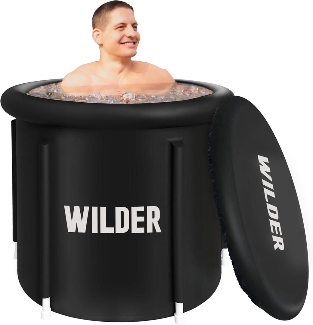 Wilder XL Ice Bath Cold Plunge  86 Gallon Portable Ice Bath Tub for Recovery and Cold Water Therapy  Triple Insulated