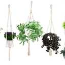 5 Packs Plant Hangers Indoor, Macrame Plant Hangers, Indoor Plant Hangers, Indoor Planter, Wall Plant Hanger, Hanging Planters for Indoor Plants, Hanging Planters for Outdoor Plants, Plant Lover Gifts