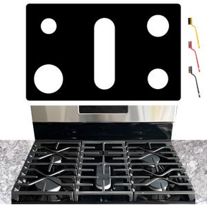 Stove Cover For GE General 30 Inch Gas Range Model JGBS66REKSS JGBS66DEKWW JGBS66DEKBB JGBS66EEKES JGBS66FEKDS, Upgraded 0.5MM Thickness Reusable Burner Guard For For GE Gas Stove Top Protector