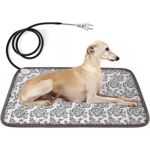 Bestio Cat Heating pad,3421 in Heating Pad for Pet,Dog Heating Pad Outdoor with Metal Protective Tube + Waterproof Material,Heated Pet Bed for Pets Birth,Newborns or Elder Pets - Rose