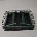 Kingsyard Squirrel Proof Ground Bird Feeder for Outdoors - Recycled Plastic Platform Feeding Station, Fly-Through Metal Caged Wild Bird Feeder for Small Birds, 5 LBS Large Capacity, Green