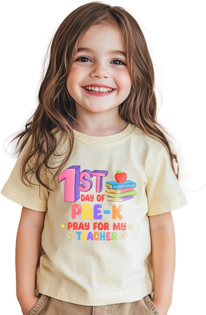 First Day of PreK Shirt for Toddler Girls and Boys 2-6T