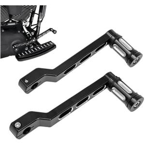 Motorcycle Front Rear Shift Levers w/Shifter Pegs Heel Toe Shift Linkages Foot Pedals Edge Cut Shift Pegs for Harley Touring Softail Road Glide 1986-2025