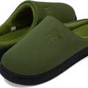 Memory Foam Slippers for Women's and Men's Casual House Shoes (9-10 Women/7-8 Men, Olive Green)