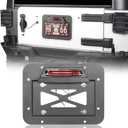 Wrangler Spare Tire Delete License Plate Relocation Kit w/Plate Illuminate Light & Third Brake Light for Jeep Wrangler JK & Unlimited 2007-2018