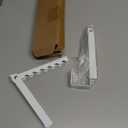 BAKON Over The Door Hanger Folding Clothes Drying Rack, Folding Hanging Coat Rack for Indoor Laundry Room Compact Small Space Foldable Portable Clothing Hanger Hook Collapsible- 2 Pack (White)