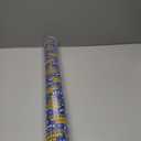 LeZakaa Hanukkah Wrapping Paper Jumbo Roll, Menorah, Hexagram with Happy Hanukkah, Stars of David & Stripe Reversible Design, 24 inches x 100 Feet (200 sq.ft.)