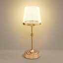 Cordless Table Lamp, Rechargeable LED Desk Lamp, 6000mAh Battery Operated Lamp, 3 Color Stepless Dimming, Portable Touch Lamp, Bedside Table Lamp for Living Room Bedroom Restaurant Night Light, Gold