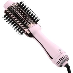 Hair Dryer Brush Blow Dryer in One Upgraded 4 in 1 Hair Dryer and Styler Volumizer with Negative Ion Anti-frizz Ceramic Titanium Barrel Hot Air Brush Hair Straightener Brush (Pink)