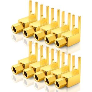 HiFi Banana Plug to Spade Adapter - Vintage Speaker Amplifier connectors/Banana Plug Adaptor (10-Pack)