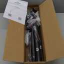 Black Double Curtain Rod, 36 to 72 Inch Dual Curtain Rods with Aluminium Modern End Cap Finials, 1 Inch Adjustable Heavy Duty Window Treatment Rods, Telescopic Metal Double Drapery Pole Set