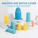 Bottle Covers for Travel, Leak Proof Elastic Sleeves, Travel Size Container Covers, Holiday Essentials for Women, Multiple Sizes Cover Suit for Various liquids Toiletries Bottles (8pcs)