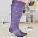 Doctor's Select 3 Pairs Plus Size Compression Socks Wide Calf | 20-30 mmHg Compression Socks for Women Wide Calf (Pink), 6X-Large